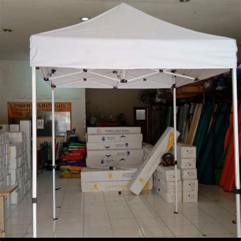 Jual Tenda Lipat Premium Ukuran 2x2 Atap Putih Lebih Kokoh Kota