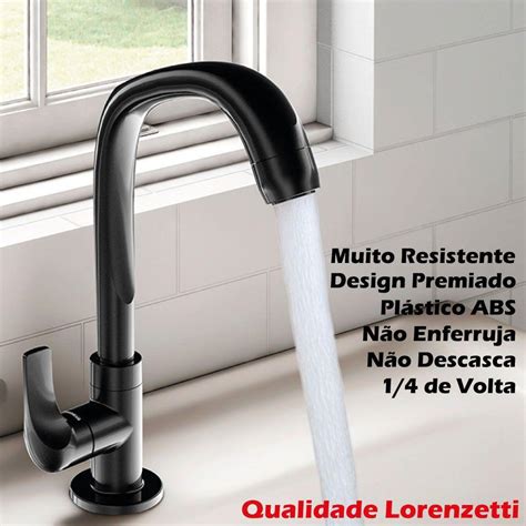 Kit Banheiro Lorenzetti Quadra Black Pe As Torneira Lorenflitt