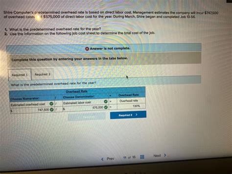 Solved Shire Computer S Predetermined Overhead Rate Is Based Chegg