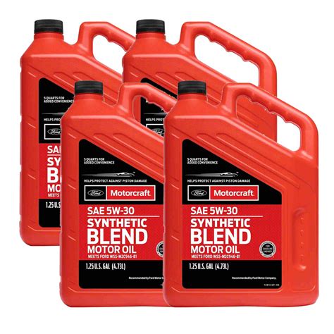 Motorcraft Synthetic Blend Motor Oil 5W 20 A 48 OFF