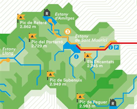 Mapa De Rutas Del Parc Nacional D Aig Estortes On Behance