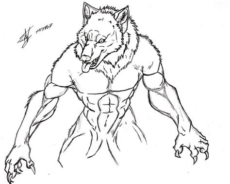 Dessin Loup Garou Halloween Idées fantastiques Monstre Dessin Loup