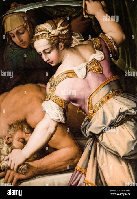 Judith And Holofernes Painting By Giorgio Vasari Circa 1554 Stock