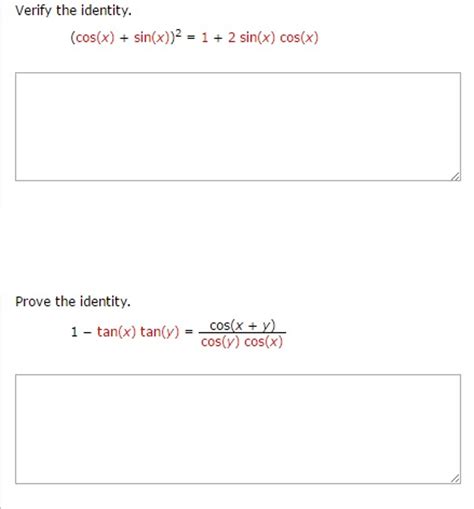 Solved Verify The Identity Cos X Sin X Chegg