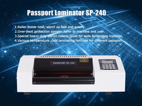 Multi Function Pingda 240mm Passport Sp 240 Passport Laminator For