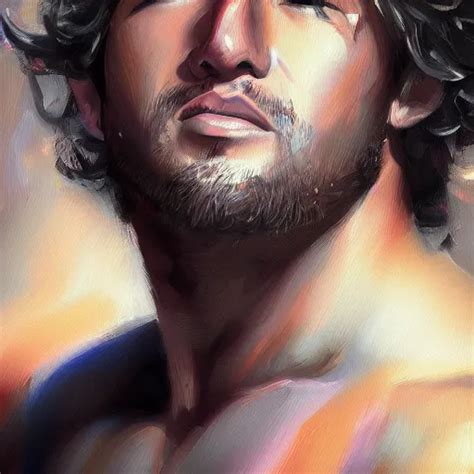 Beautiful Portrait Of Kenny Omega Painterly Brush Stable Diffusion