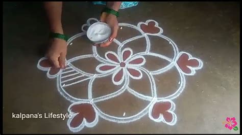 Aavani Matham Special Friday Flowers Padi Kollam Easy Rangoli Pandaga