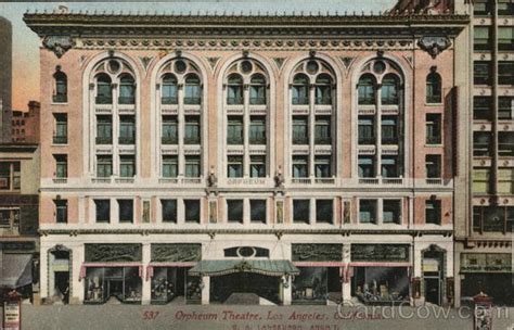 Orpheum Theatre Los Angeles, CA Postcard