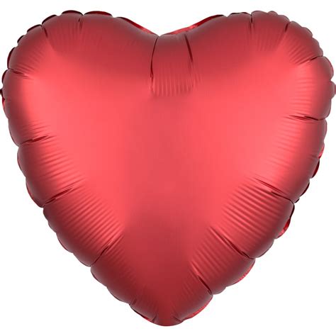 Satin Luxe Heart Shaped Foil Balloon Sangria Big W