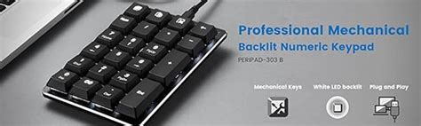 Perixx Peripad B Teclado Num Rico Mec Nico Retroiluminado Usb