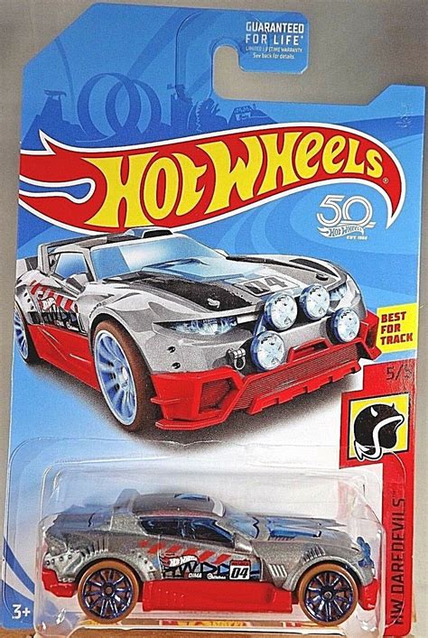 Hot Wheels FRR HW Daredevils RALLY CAT Gray W Blue Sp Th Annivers Contemporary