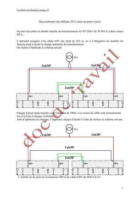 Raccordement Des Tableaux HTA Dans Un Poste Source