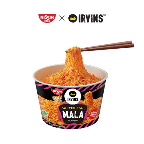 Jual Nissin X Irvins Mala Salted Egg Instant Noodle Bowl Shopee Indonesia