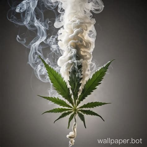 Cannabis Smoke In Moody Haze With Blurred Background Wallpaper Bot