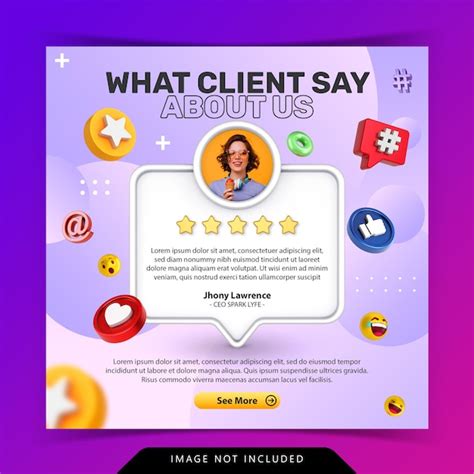 Premium Psd Creative Concept For Satisfied Feedback Customer