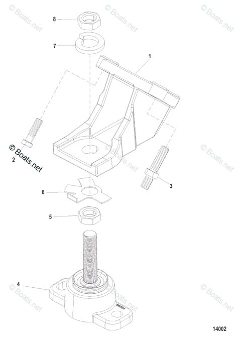 Mercruiser Sterndrive Gas Engines Oem Parts Diagram For Engine Mounts