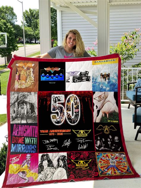 Aerosmith 50th Anniversary Quilt Blanket