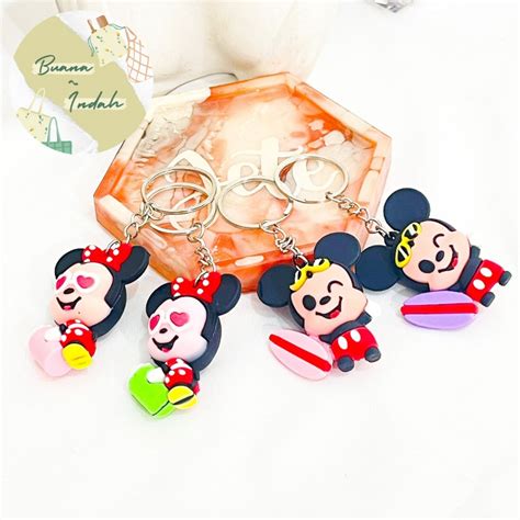 Jual GANTUNGAN KUNCI MICKEY MINNIE COSTUM GK 1005 LUCU IMUT GANCI