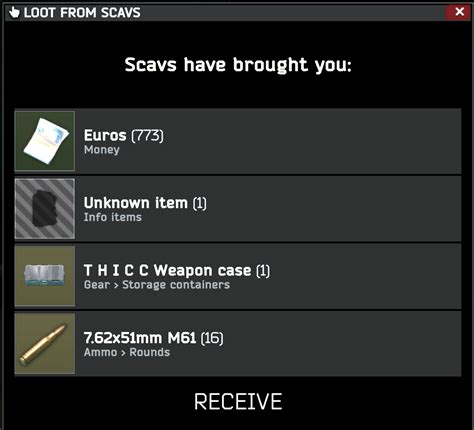 I experimented with Scav Case loot value numbers and this happens. : r ...