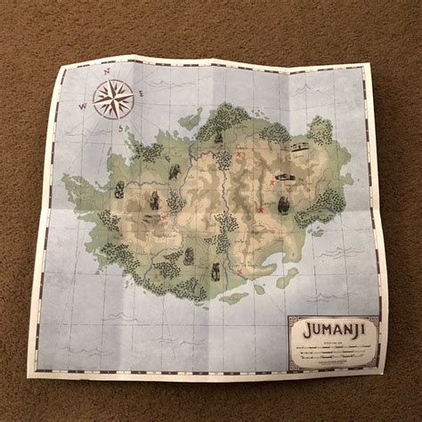 Carte Jumanji Bienvenue Dans La Jungle Map Replica Jumanji Etsy France Bienvenue Dans La