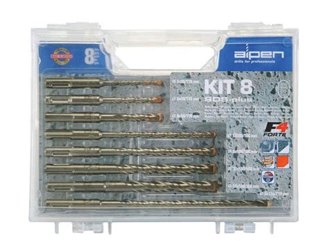 Drill Bits Alpen Sds Plus Drill Bit Set 8 Piece In Plastic Carry Case