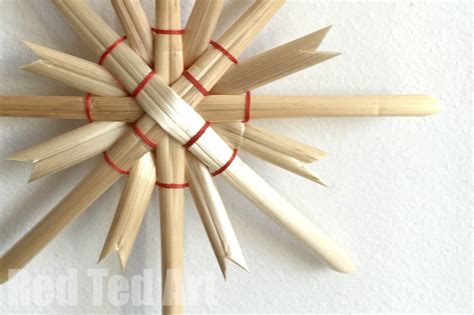 Traditional Straw Star Ornaments Red Ted Art Kids Crafts