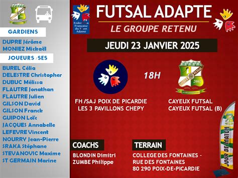 Actualit Para Futsal Adapte Adulte Championnat Club Football