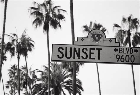 Download Sunset Boulevard Black And White Wallpaper