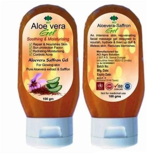 Aci Aloe Vera Saffron Gel Face Packaging Size 100 Gm At Rs 55 Piece