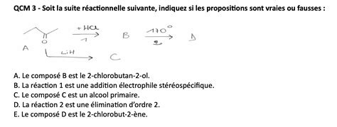 Question QCM Chimie Organique UE11 Chimie Organique Tutorat