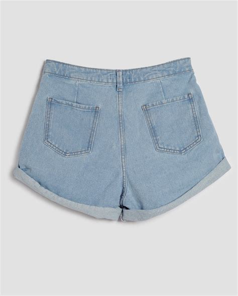 Riachuelo Short Jeans Juvenil Barra Dobrada Denim Claro Tam A