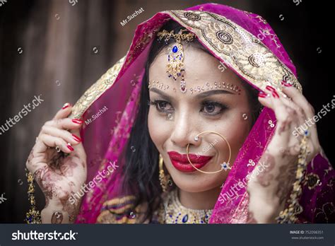 Close Portrait Beautiful Smiling Indian Woman Stock Photo Edit Now