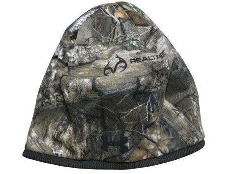 Under Armour Mens Ua Reversible Camo Beanie Polyester Realtree Edge