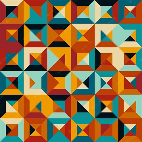 Premium Vector Square Geometric Shapes Pattern Design 2