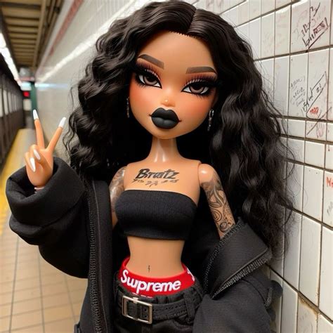 Deuces Bratz Doll 🖤 🏽 Bratz Doll Brat Doll Doll Aesthetic