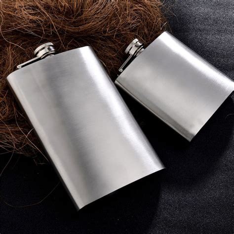 5810oz Stainless Steel Hip Flask Funnel For Whiskey Wine Liquor