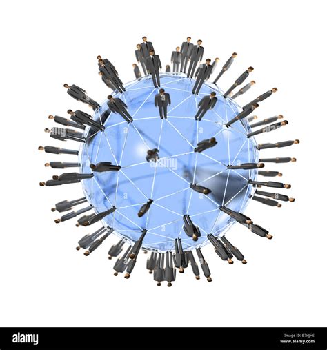 People In Global Network Stock Photo Alamy