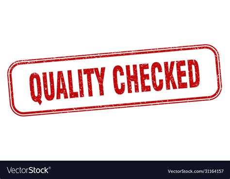 Quality Checked Stamp Quality Checked Square Vector Image