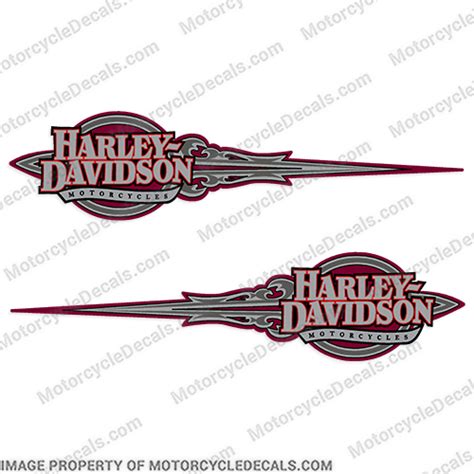 Harley Davidson Fuel Tank Motorcycle Decals Set Of Style Grey