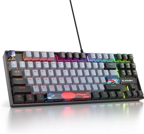 Owpkeenthy Mechanische Gaming Tastatur Mit Rotem Schalter Rgb