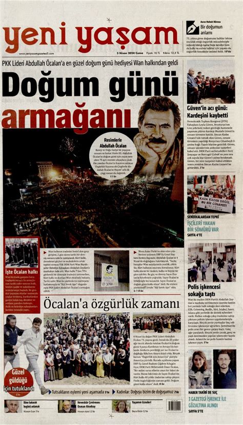 Pkkn N Gazetesi Yeni Ya Am Vanda Abdullah Zeydan N Yeniden Mazbata