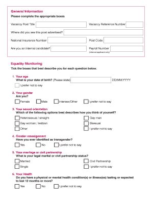 Fillable Online Wrexham Gov Equality Monitoring Form Wrexham County