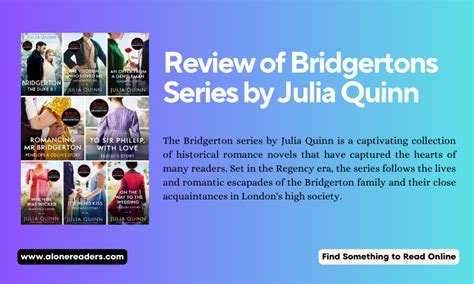 Review of Bridgertons Series by Julia Quinn - AloneReaders.com