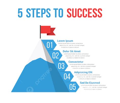 Infografía De 5 Pasos Para El éxito Png Piramid Misión Diagrama De