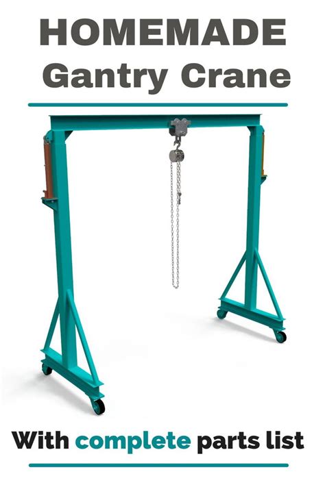 Gantry Crane Plans (Telescoping Design, All Drawings Included) | Gantry ...