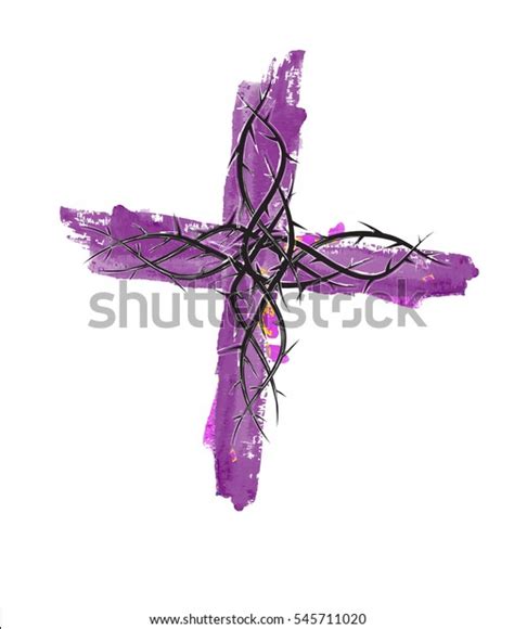 Lent Cross Purple Watercolor Style Christian Stock Vector (Royalty Free) 545711020 | Shutterstock