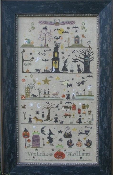 Witches Hollow Counted Cross Stitch Pattern By The Primitive Needle