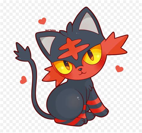 Litten New Pokemon Starter By Seviyummy Cute Fire Pokemon Drawing Png