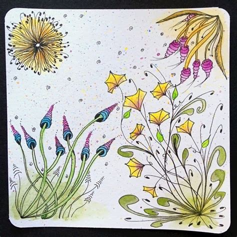 pinterest zentangle garden - Google Search | Zentangle drawings, Tangle ...