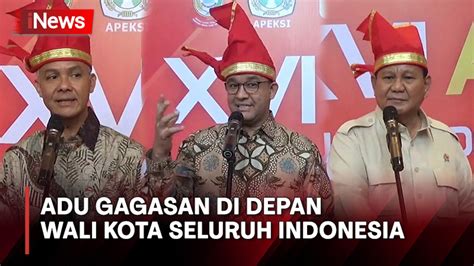 Hadiri Rakernas Apeksi Bakal Capres Adu Gagasan Di Depan Wali Kota